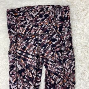 Lululemon Fast and Free Tight 25" *Non-Reflective Nulux Kaleidoscopic Pink Multi